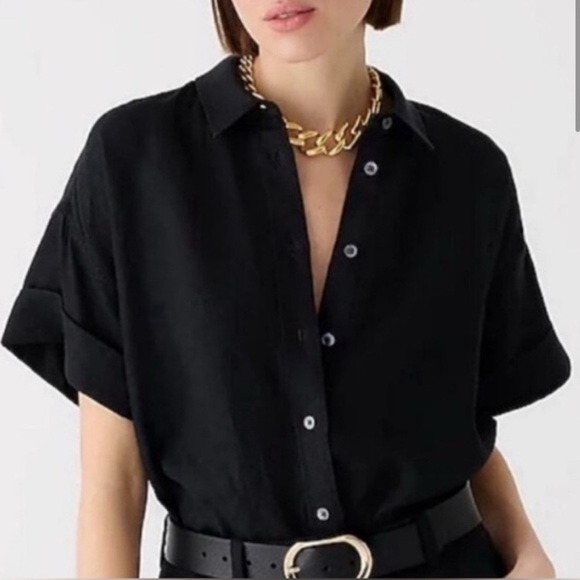 J. Crew Capitaine Shirt in Baird McNutt Irish Linen for Relaxed Size Small G134 - Picture 1 of 12